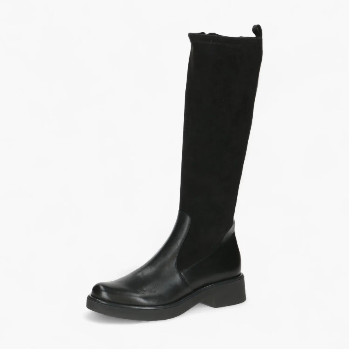 Caprice Black Stretch Knee Boot with BlueGrip Sole - Leavys Shoes