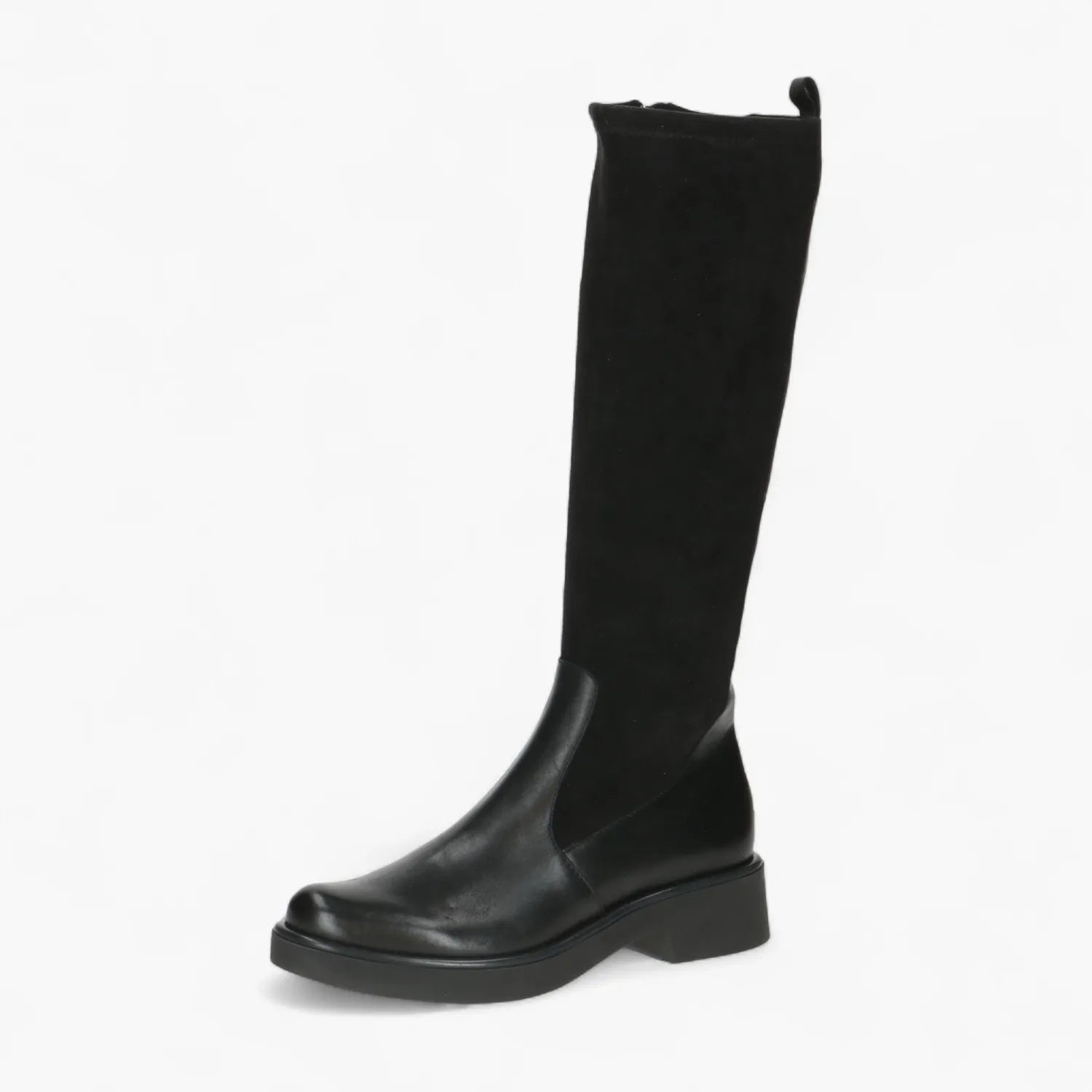 Caprice Black Stretch Knee Boot with BlueGrip Sole - Leavys Shoes