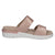 Caprice Pastel Pink Sandal with White Side Sole and Velcro Straps