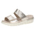 Caprice Gold Sandal with White Sole and Velcro Straps