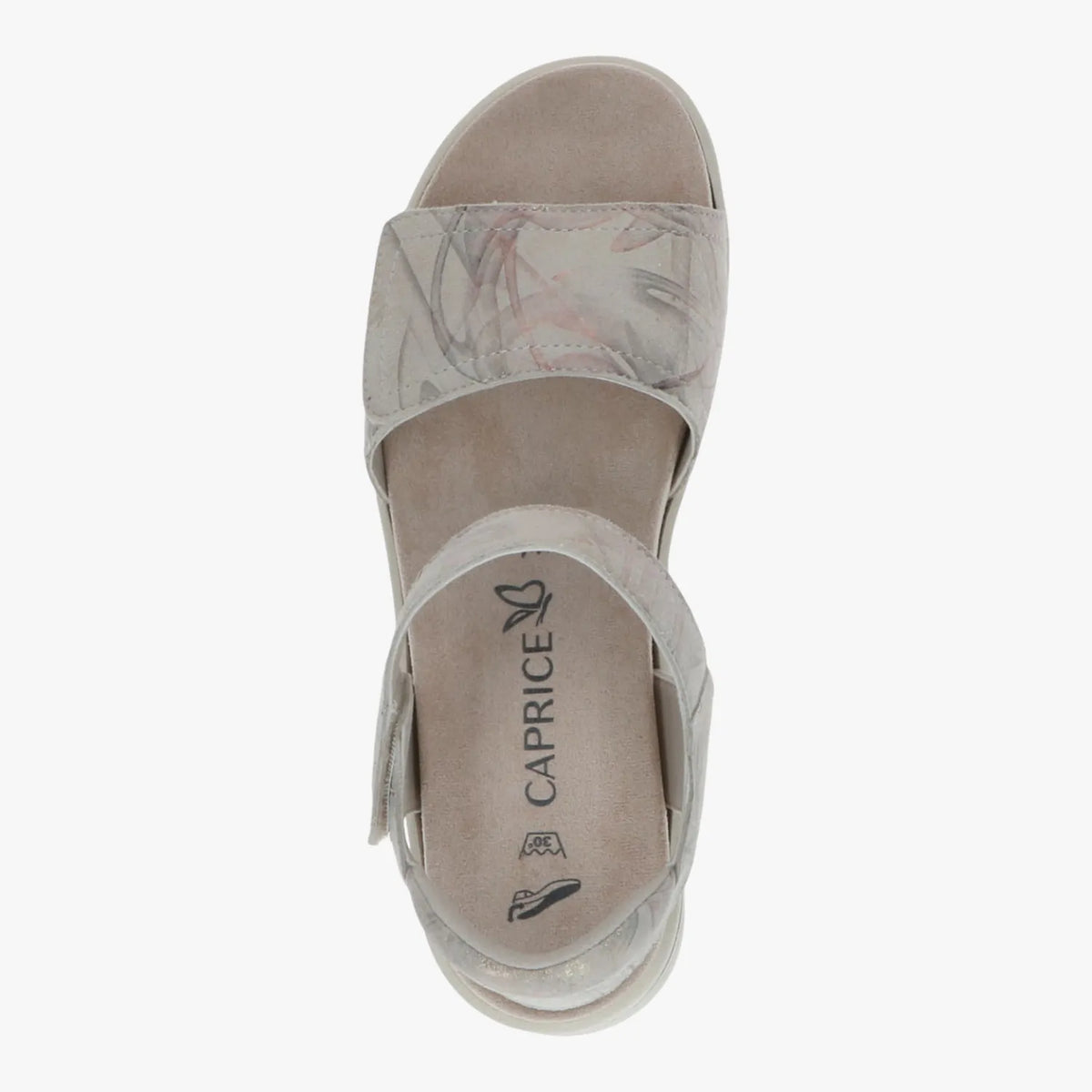 Caprice Beige Multi Wedge Sandals (Wide Fit) – 9-28305-46 154