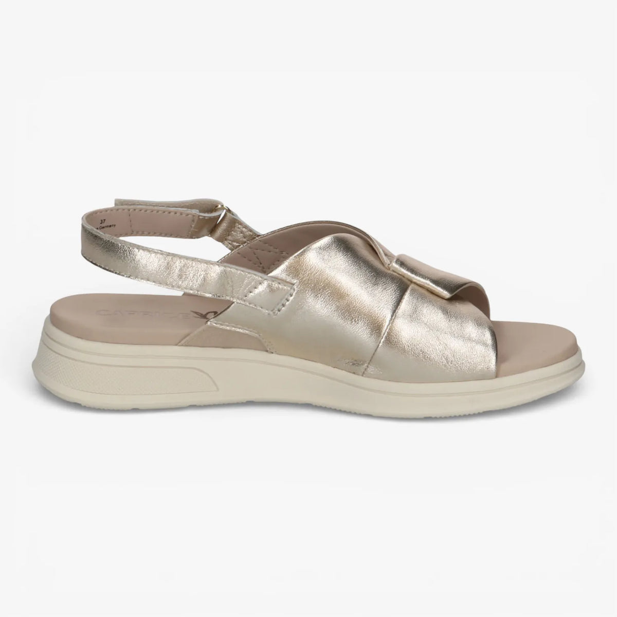 Caprice Light Gold Metallic Sandals (Standard Fit) – 9-28700-46 978
