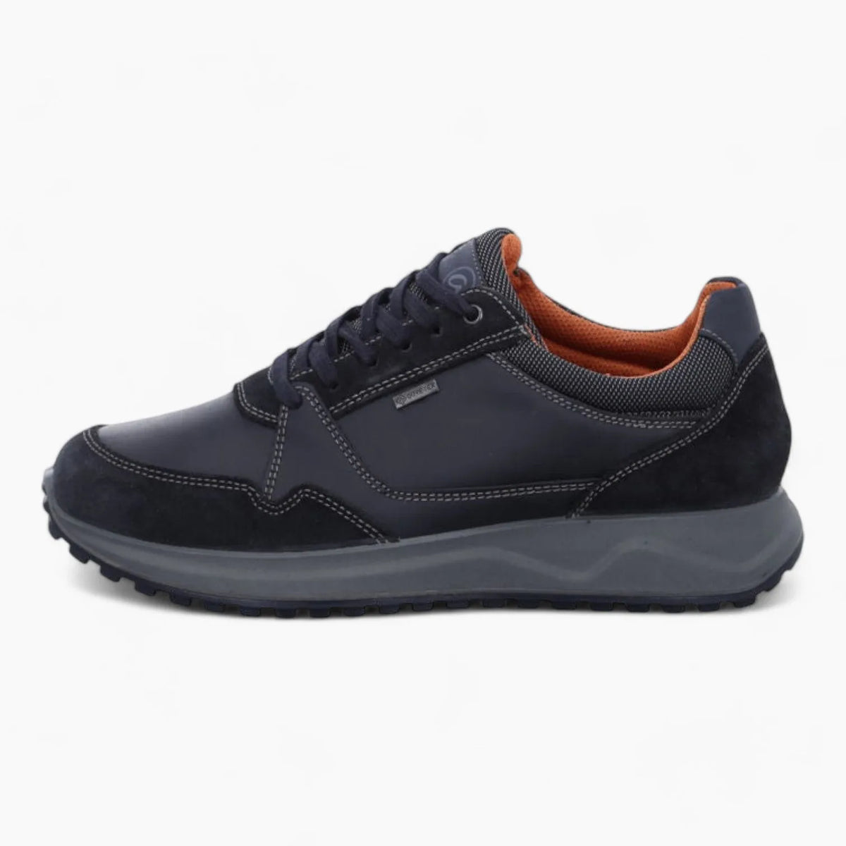Ara Moreno Men&#39;s Blue Lace-Up Trainers – GORE-TEX &amp; HighSoft Comfort - Leavys Shoes