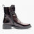 Ara Red Patent Boots with Front Zip, Pull Tab & Chunky Sole - Wide Fit, Comfort Focused - Leavys Shoes