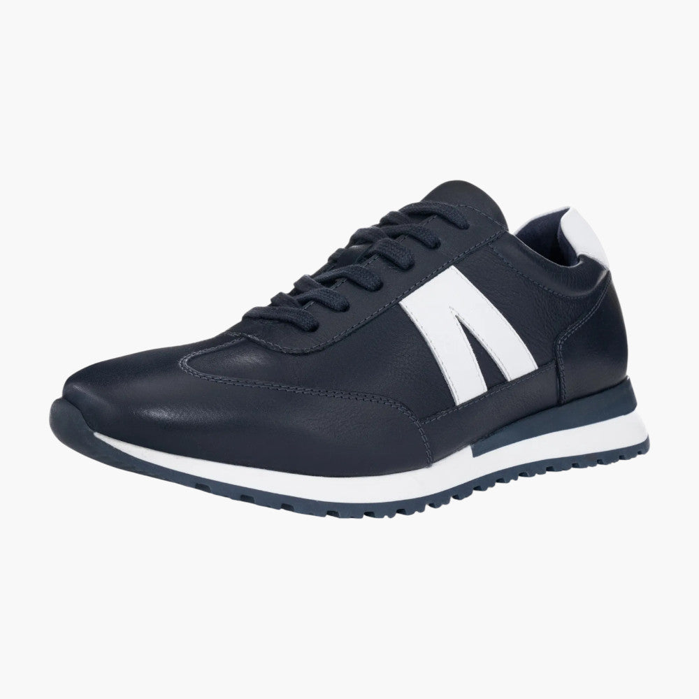 Ara Gino Men's Blue Leather Lace-Up with Zip & Bamboo Lining
