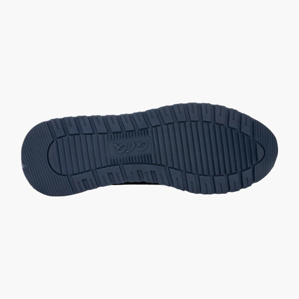 Ara Gino Men's Blue Leather Lace-Up with Zip & Bamboo Lining