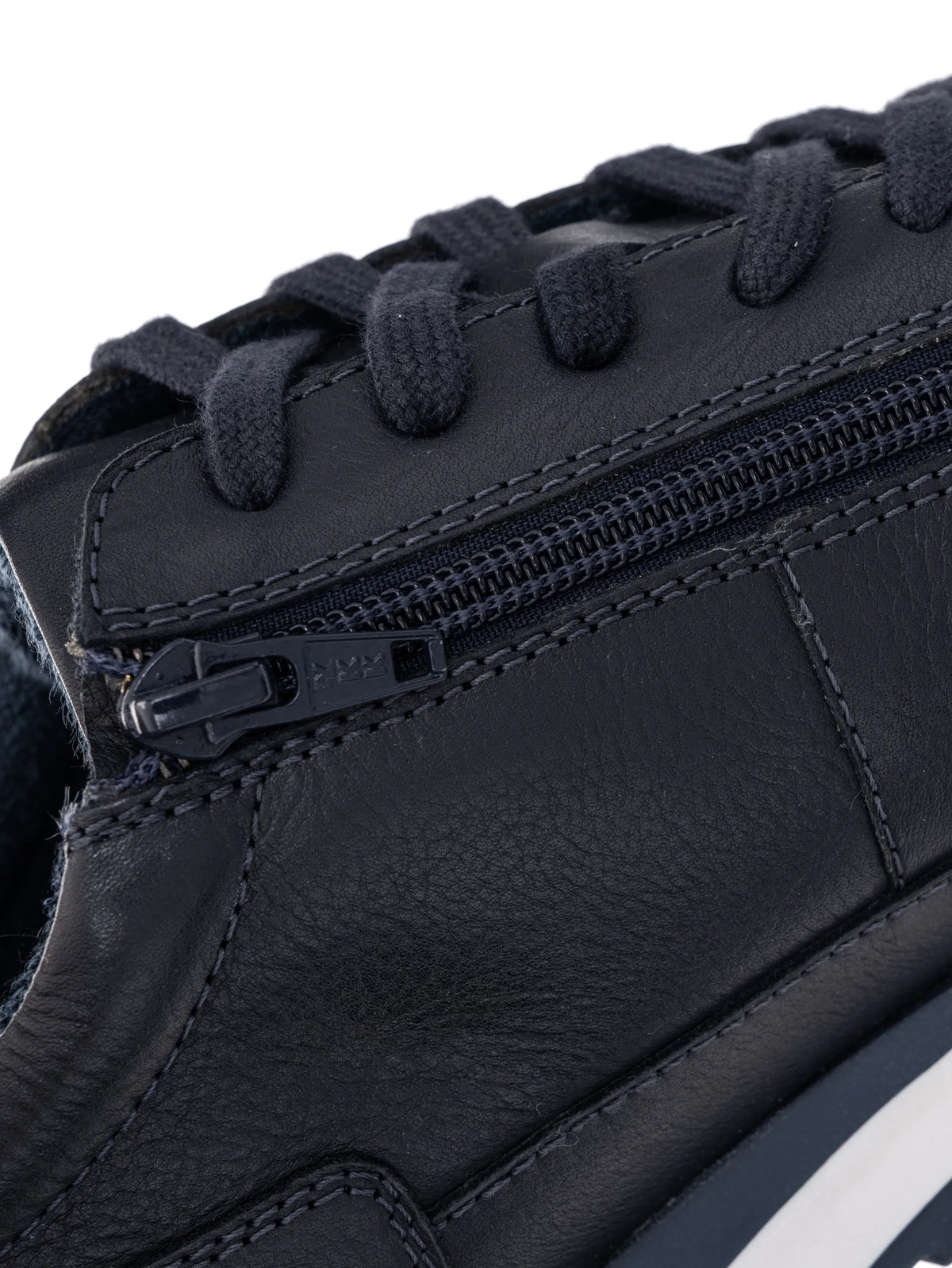 Ara Gino Men's Blue Leather Lace-Up with Zip & Bamboo Lining - Leavys Shoes