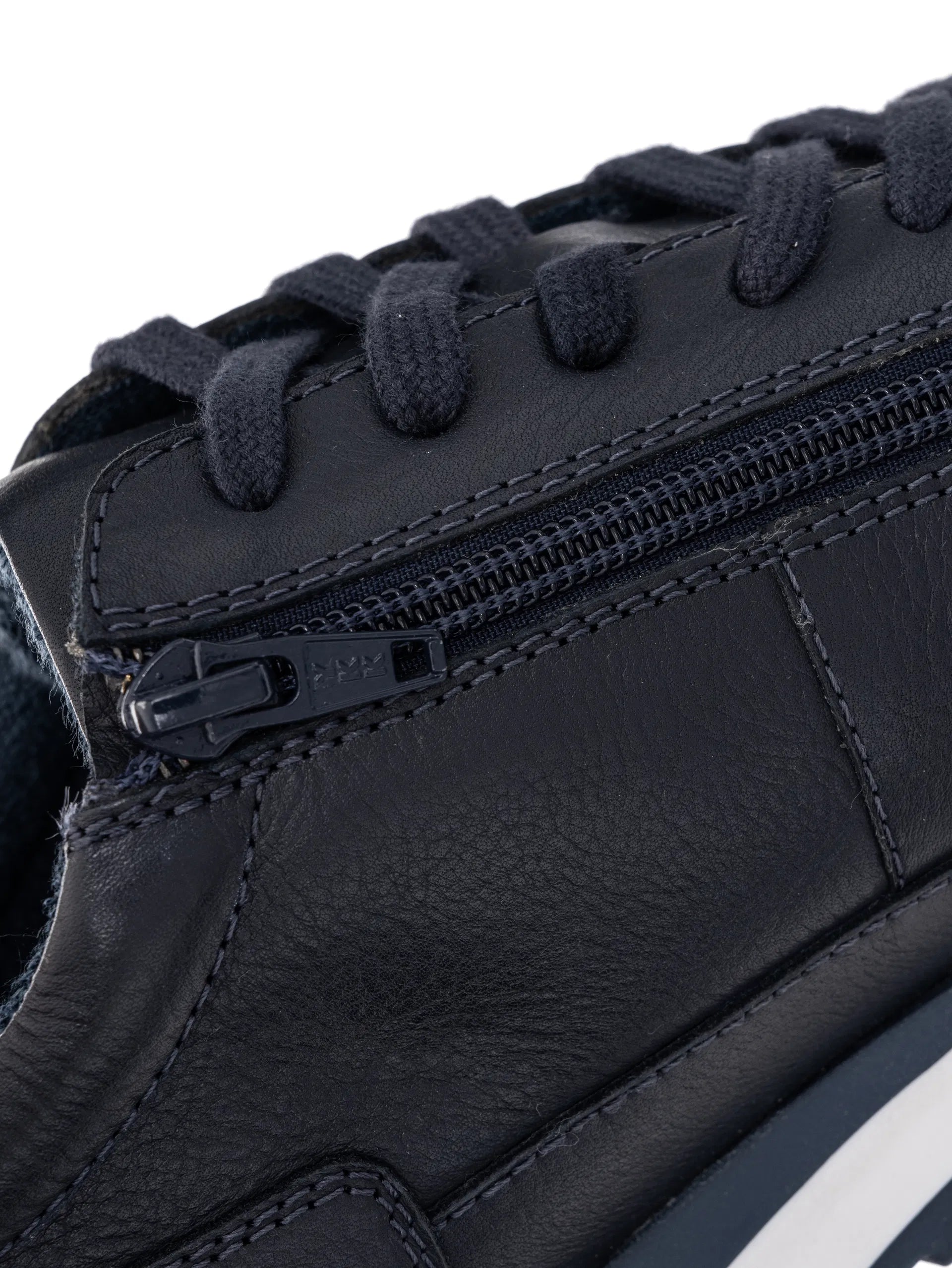 Ara Gino Men's Blue Leather Lace-Up with Zip & Bamboo Lining