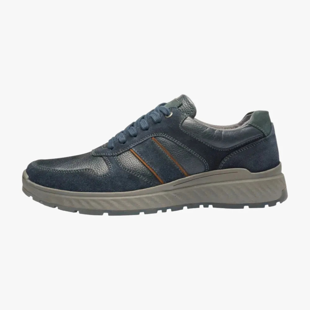 ara Tomaso Blue Leather Men’s Lace-Ups – Warm Lining