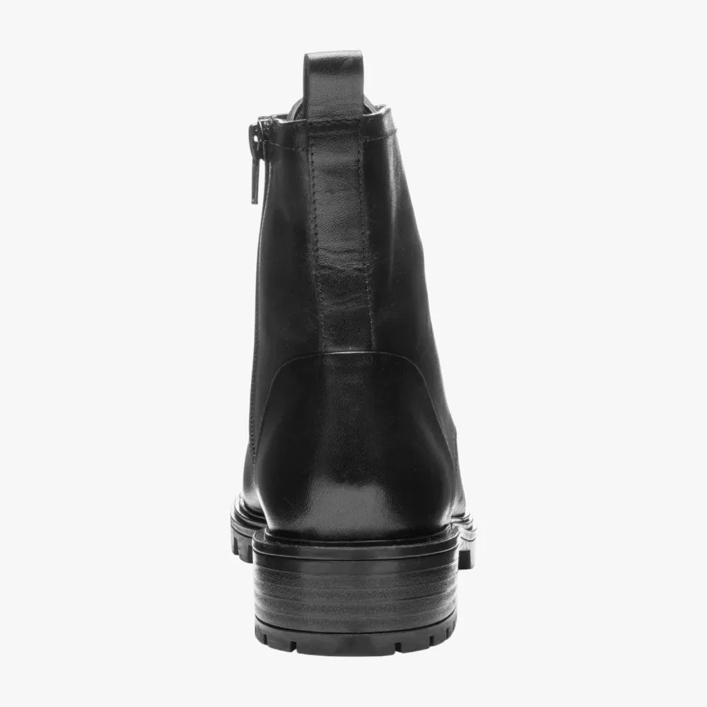 Ara Tulsa Zip-Front Leather Ankle Boots – Black