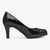 Tamaris Black Patent Court Shoes – Vegan, Platform Comfort - Leavys Shoes