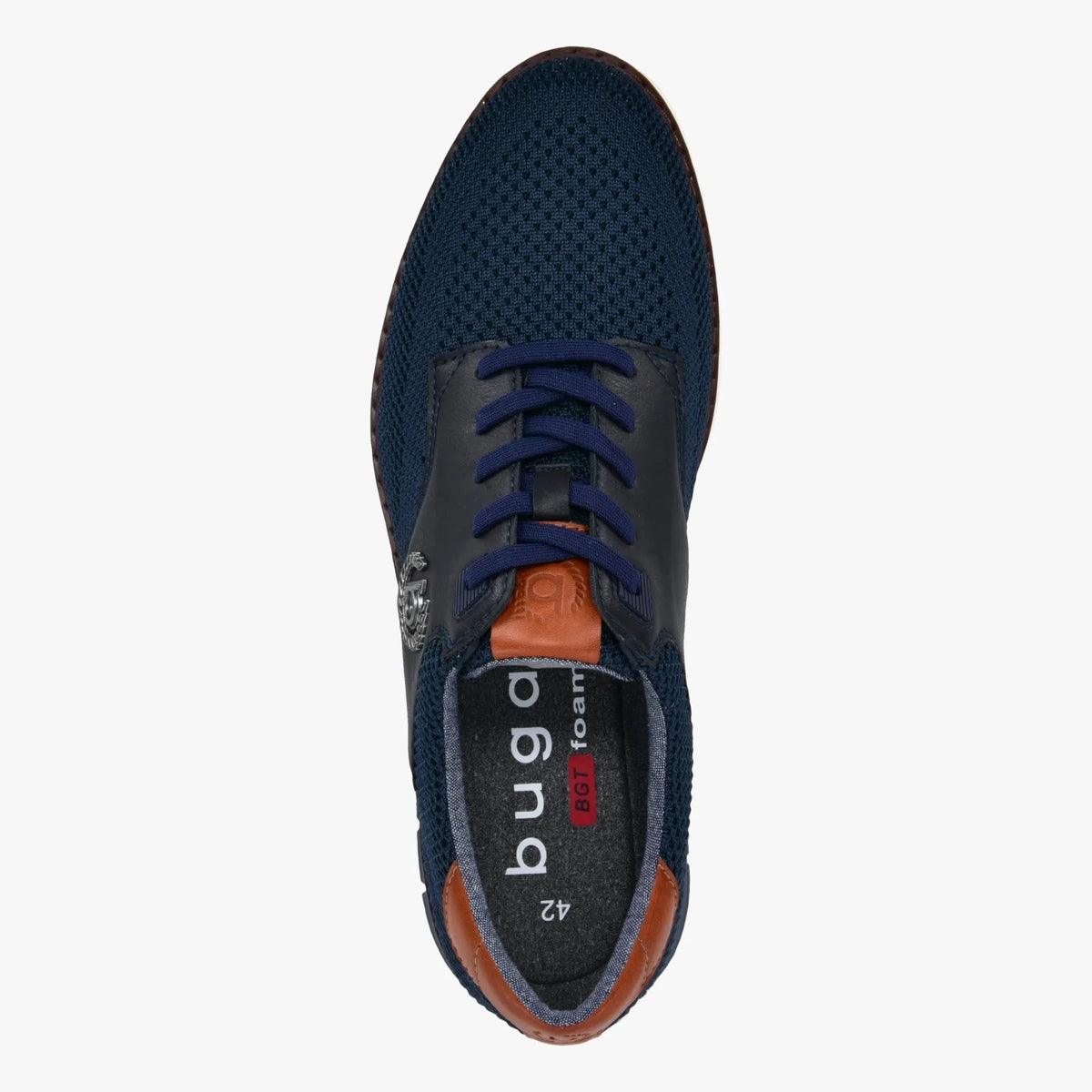 Bugatti Men’s Blue Sandman Sneakers with Easy Lacing and Memory Insole - Leavys Shoes