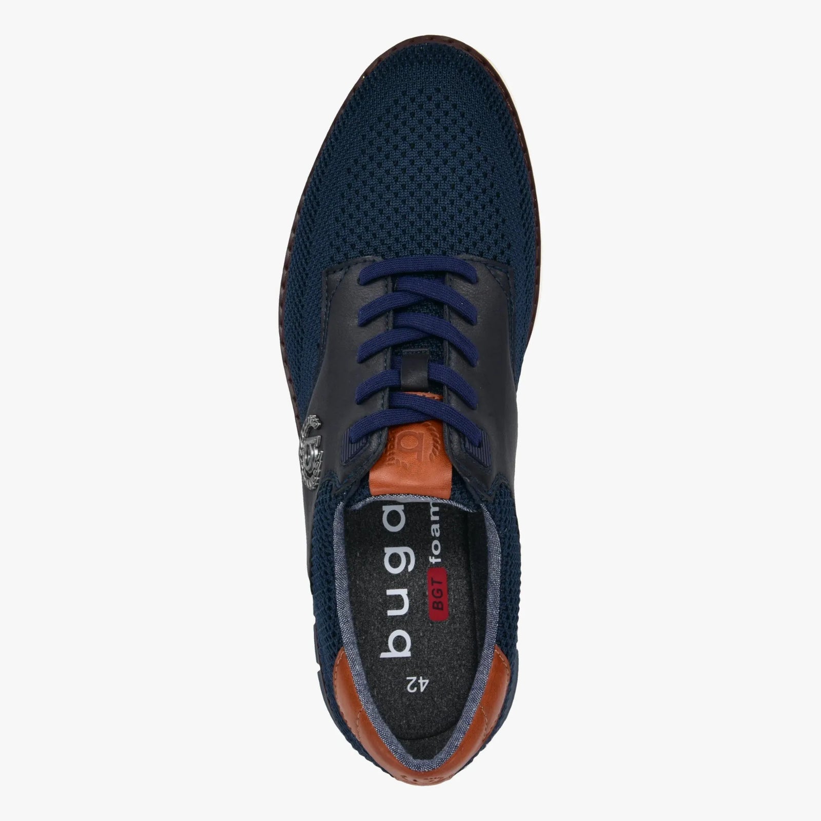 Bugatti Men’s Blue Sandman Sneakers with Easy Lacing and Memory Insole - Leavys Shoes