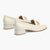 Pitillos Cream Leather Loafer with Gold Chain Trim