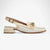 Pitillos María Slingback Loafer – Glacial Patent Mix, Gold Bar Detail