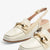 Pitillos María Slingback Loafer – Glacial Patent Mix, Gold Bar Detail