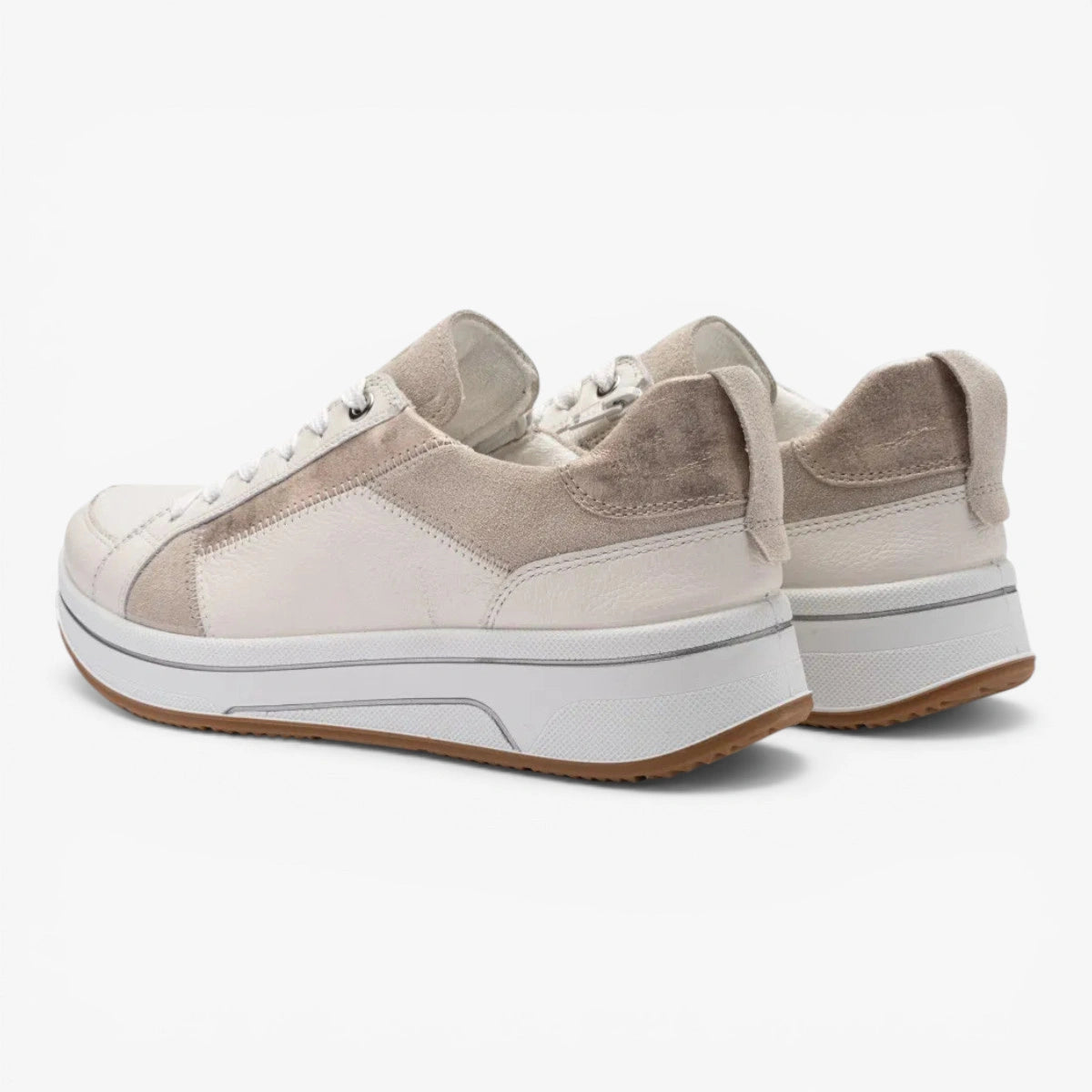 Ara Cream Shell Lace-up (Wide Fit) Sapporo