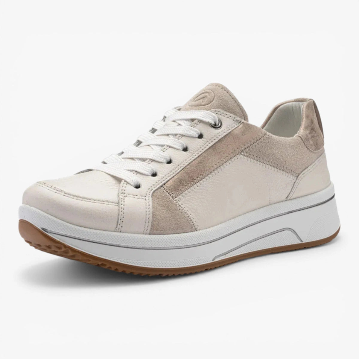 Ara Cream Shell Lace-up (Wide Fit) Sapporo