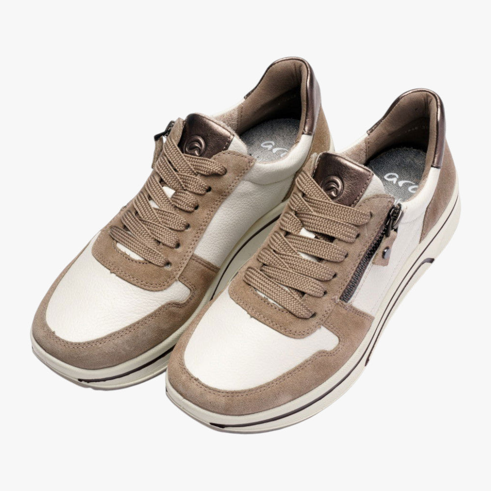 Ara Sapporo 3.0 Cashmere/Cream Trainers – HighSoft - Leavys Shoes