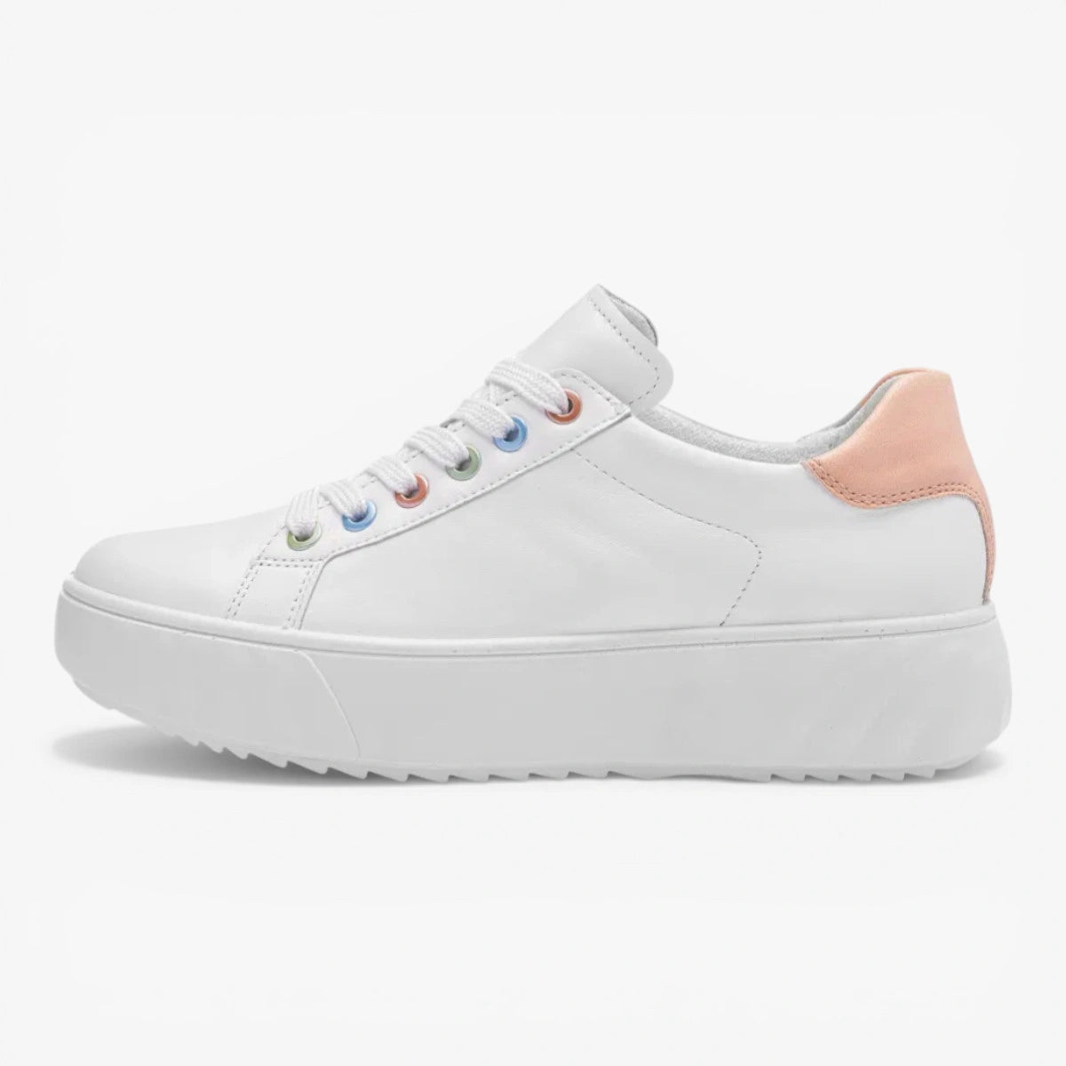 Ara White Trainer (Wide Fit) Monaco