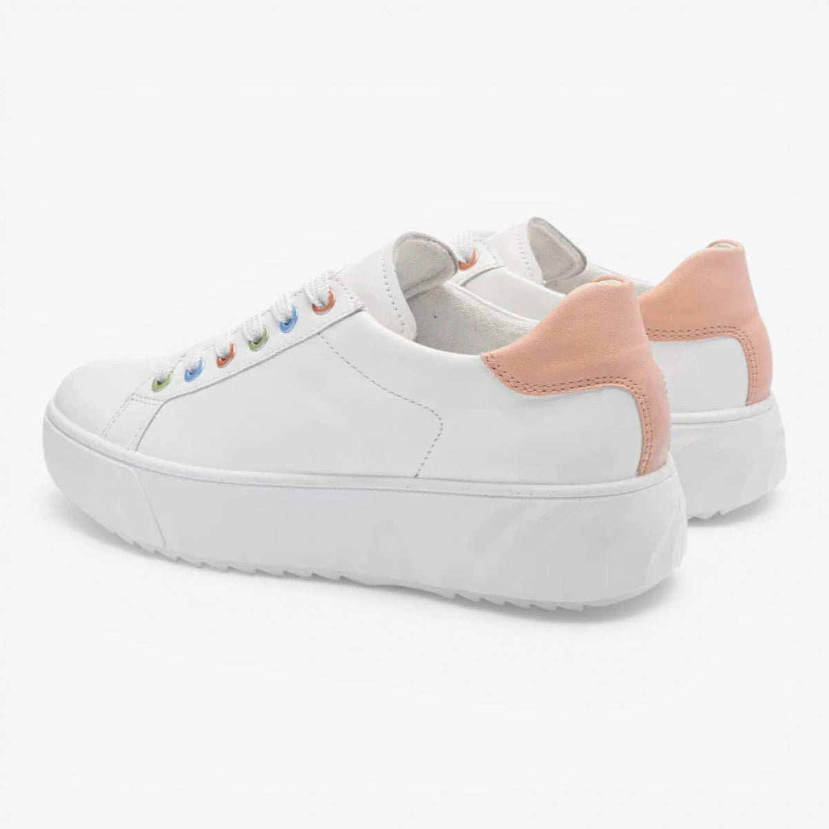 Ara White Trainer (Wide Fit) Monaco