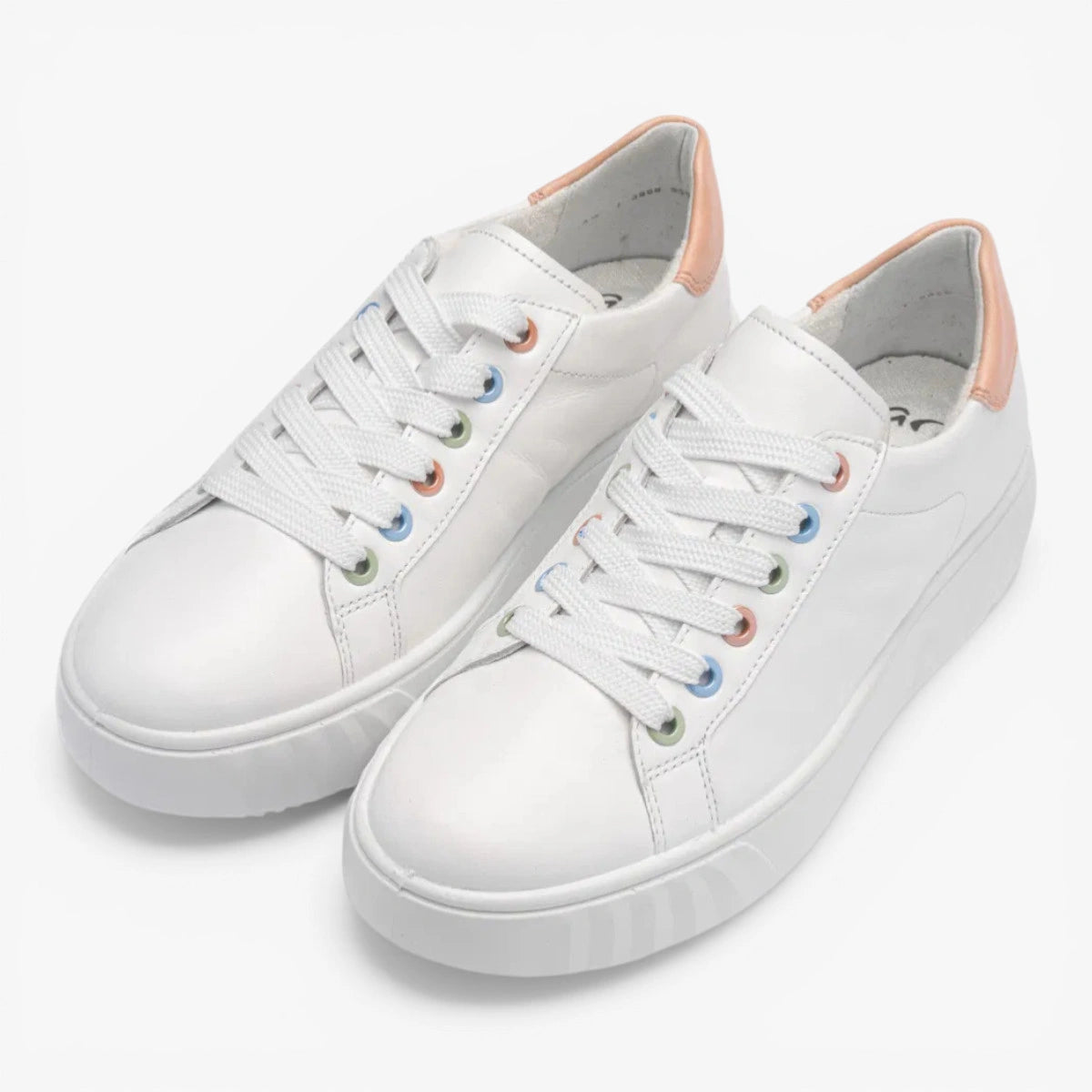 Ara White Trainer (Wide Fit) Monaco