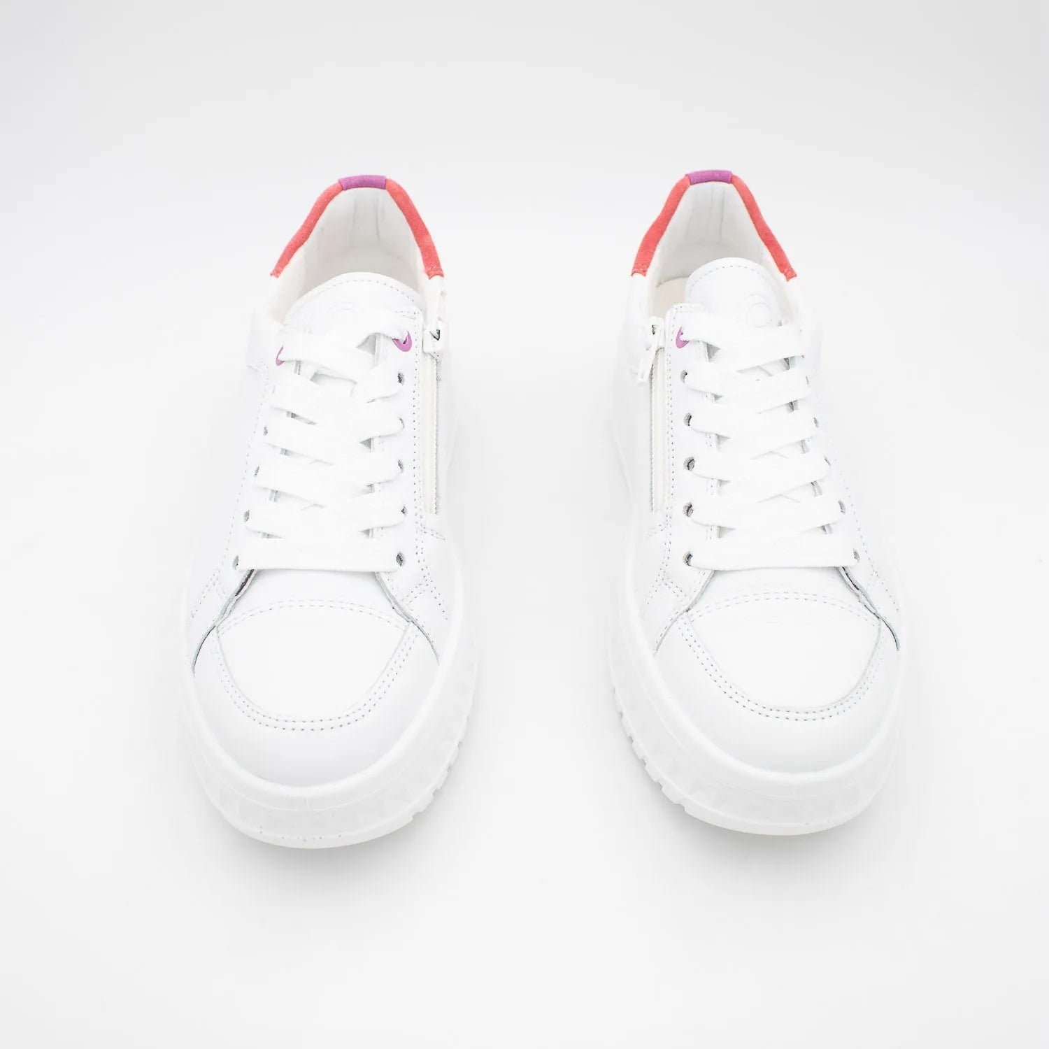 Ara Monaco White & Pink Leather Shoe – Wide Fit & HighSoft Comfort - Leavys Shoes