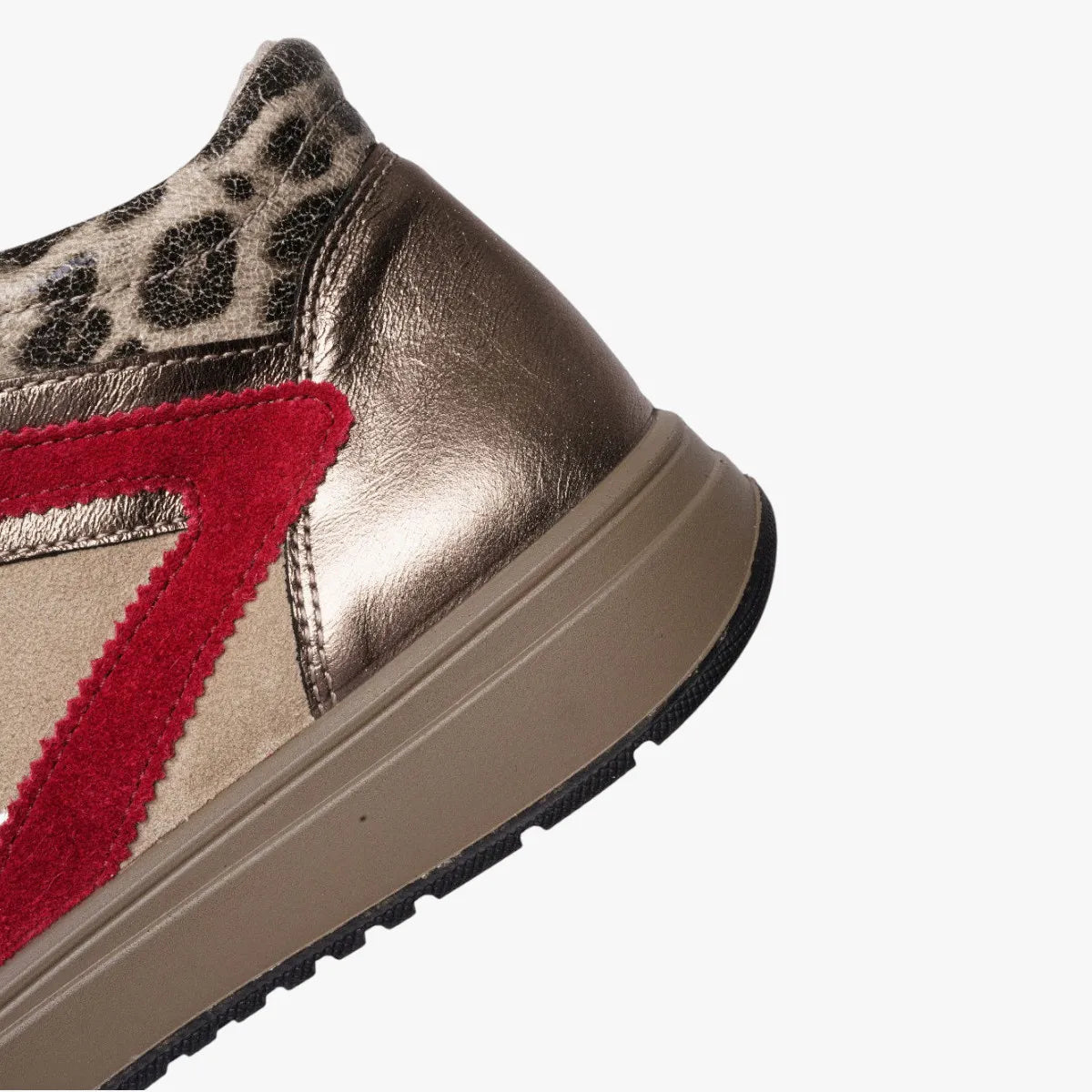 Ara Rom 2.0 Beige & Wildberry High-Top Trainers with Zipper - Leavys Shoes