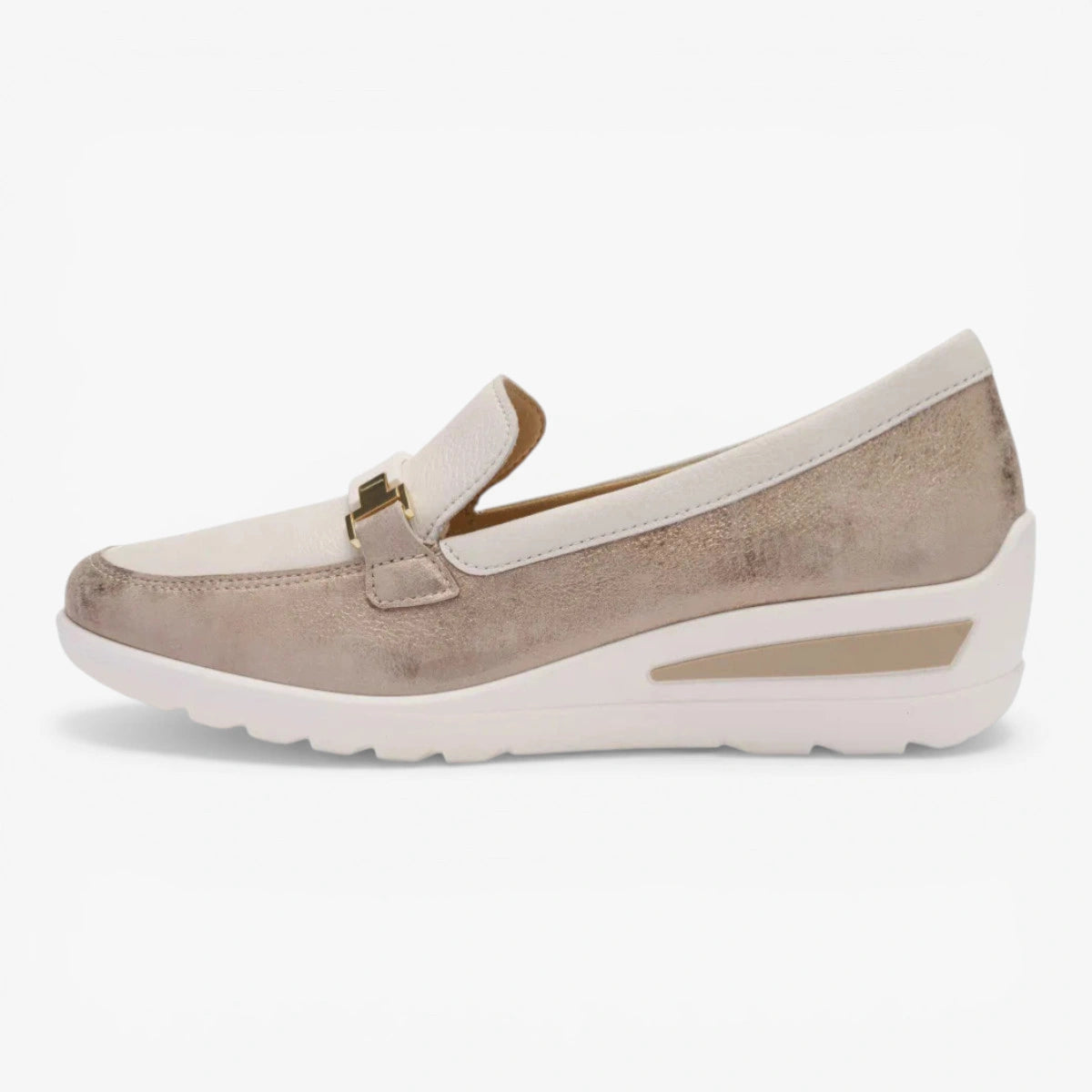 Ara Shell Cream Court Shoe (Wide Fit) Zürich
