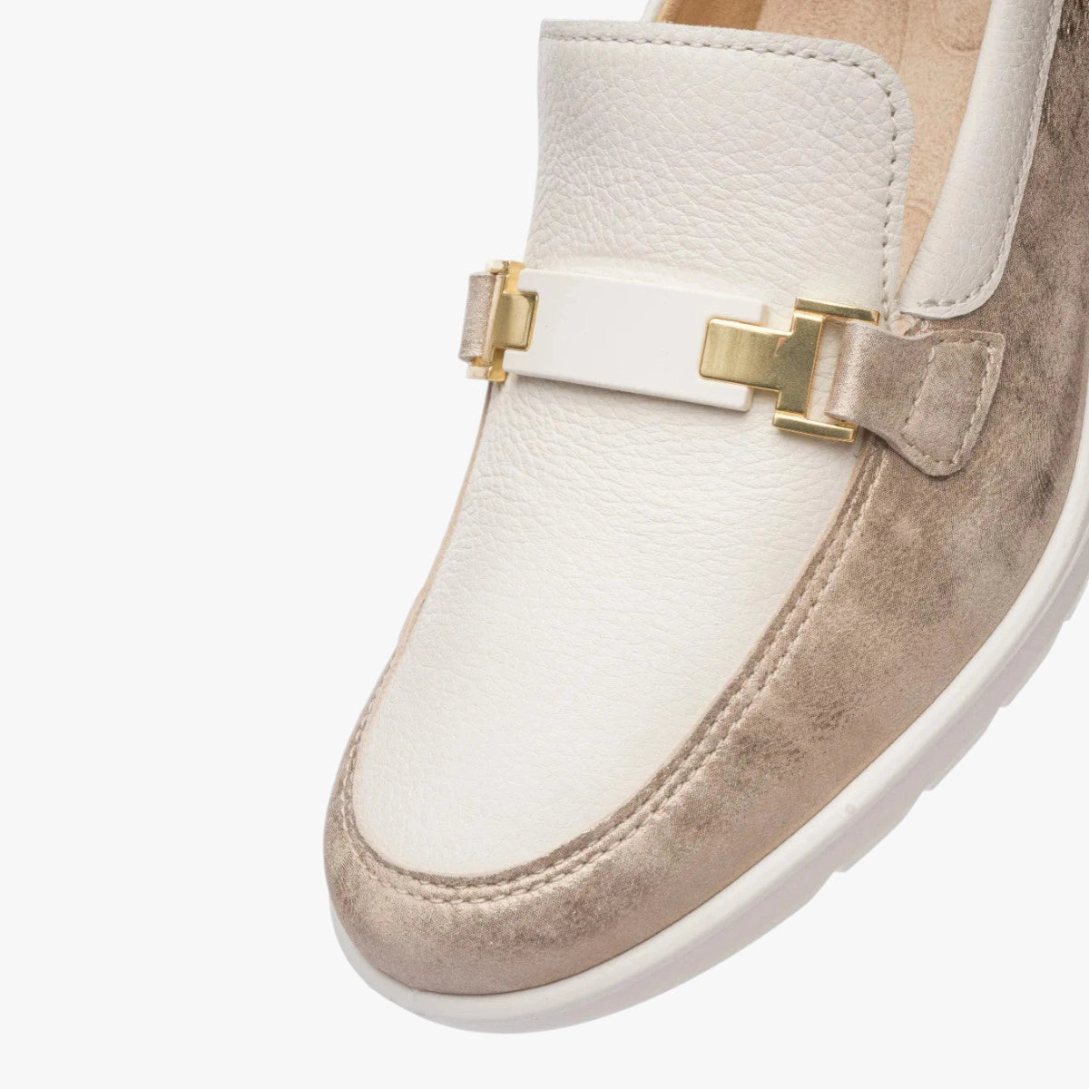 Ara Shell Cream Court Shoe (Wide Fit) Zürich
