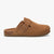 Xti Camel Suede Clog Slip-Ons with Cork Footbed