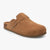 Xti Camel Suede Clog Slip-Ons with Cork Footbed