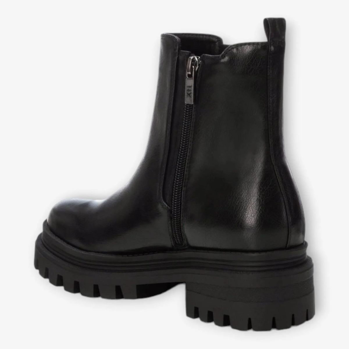 XTI Black Ankle Boots with Chunky Sole - Leavys Shoes