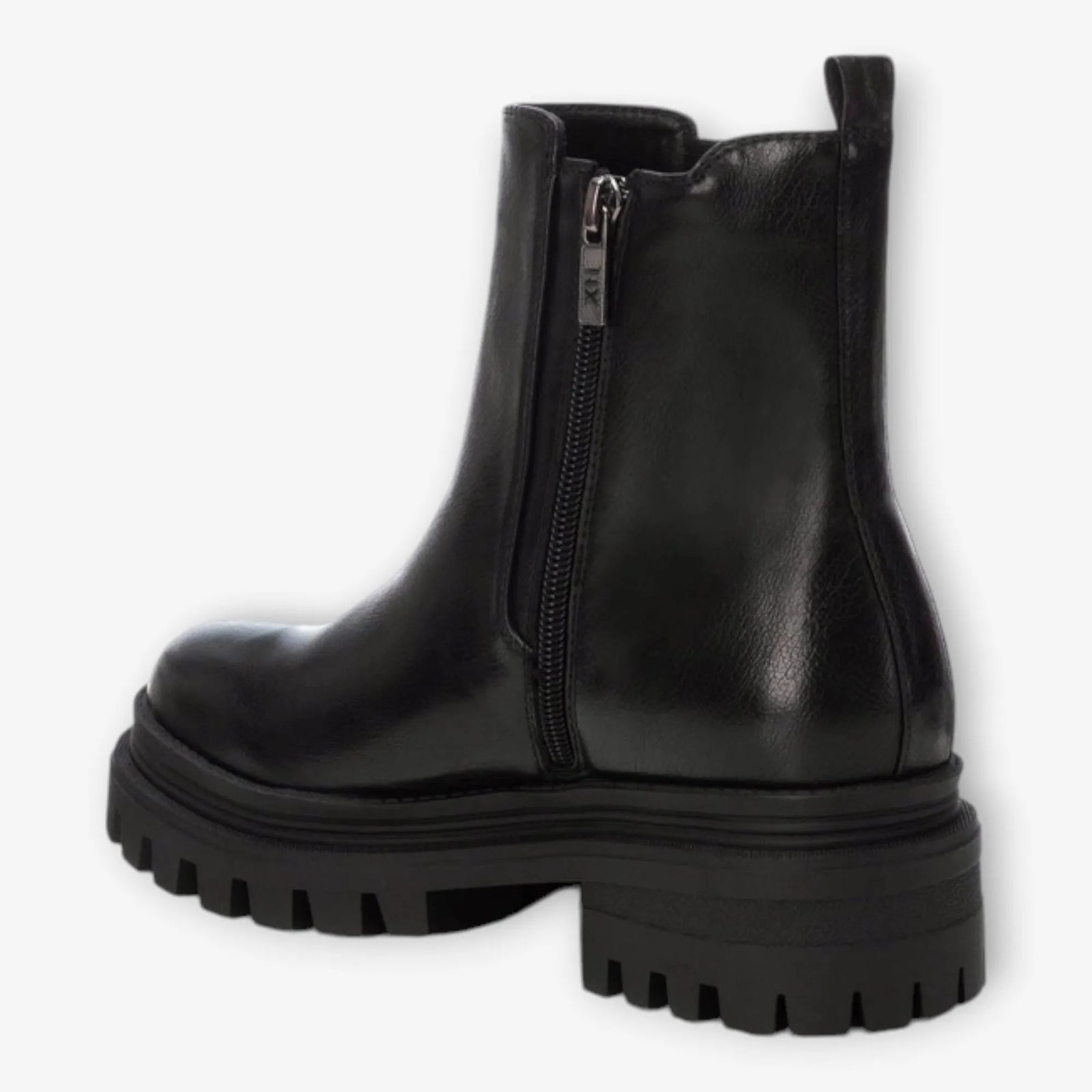 XTI Black Ankle Boots with Chunky Sole - Leavys Shoes