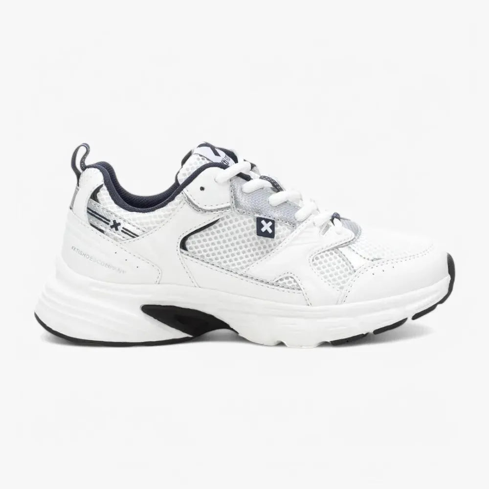 Xti White Chunky Trainers with Removable Insole - Leavys Shoes