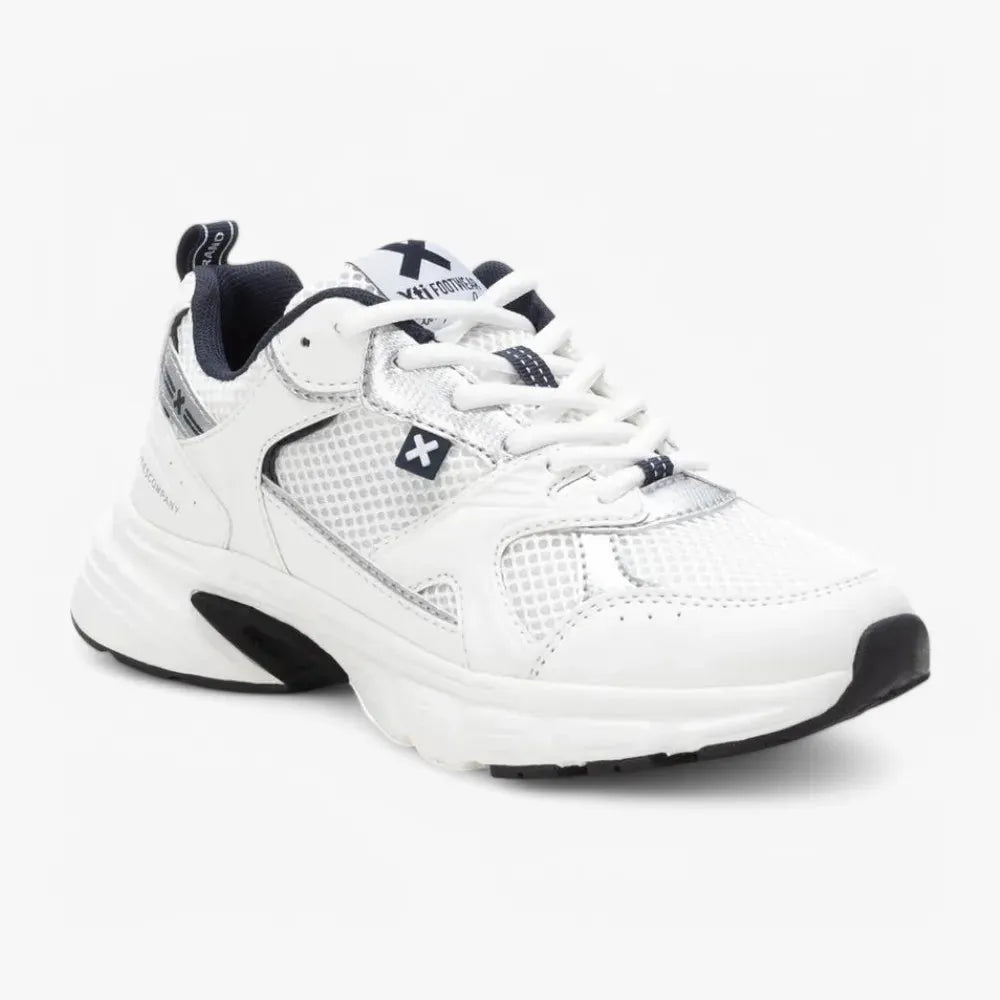 Xti White Chunky Trainers with Removable Insole - Leavys Shoes