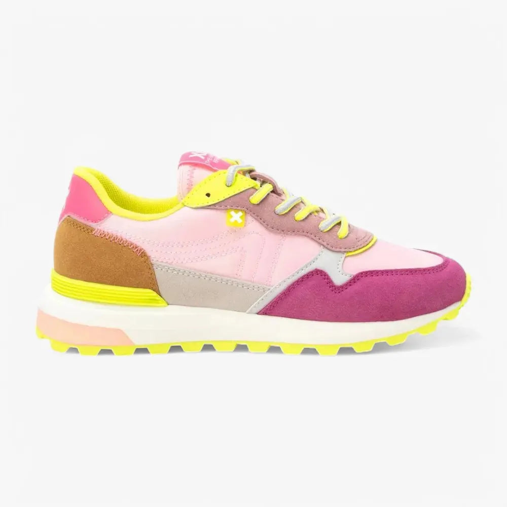 Xti Pink Multi-Colour Trainers with Removable Insole - Leavys Shoes