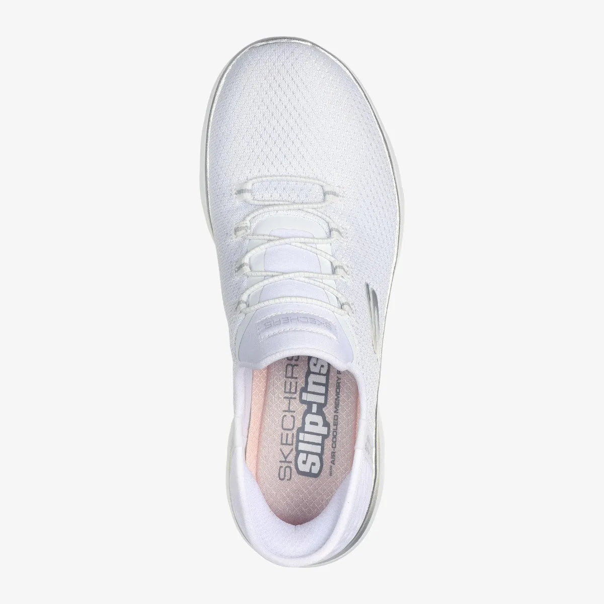 Skechers White Slip-ins Diamond Dream Trainers - Leavys Shoes