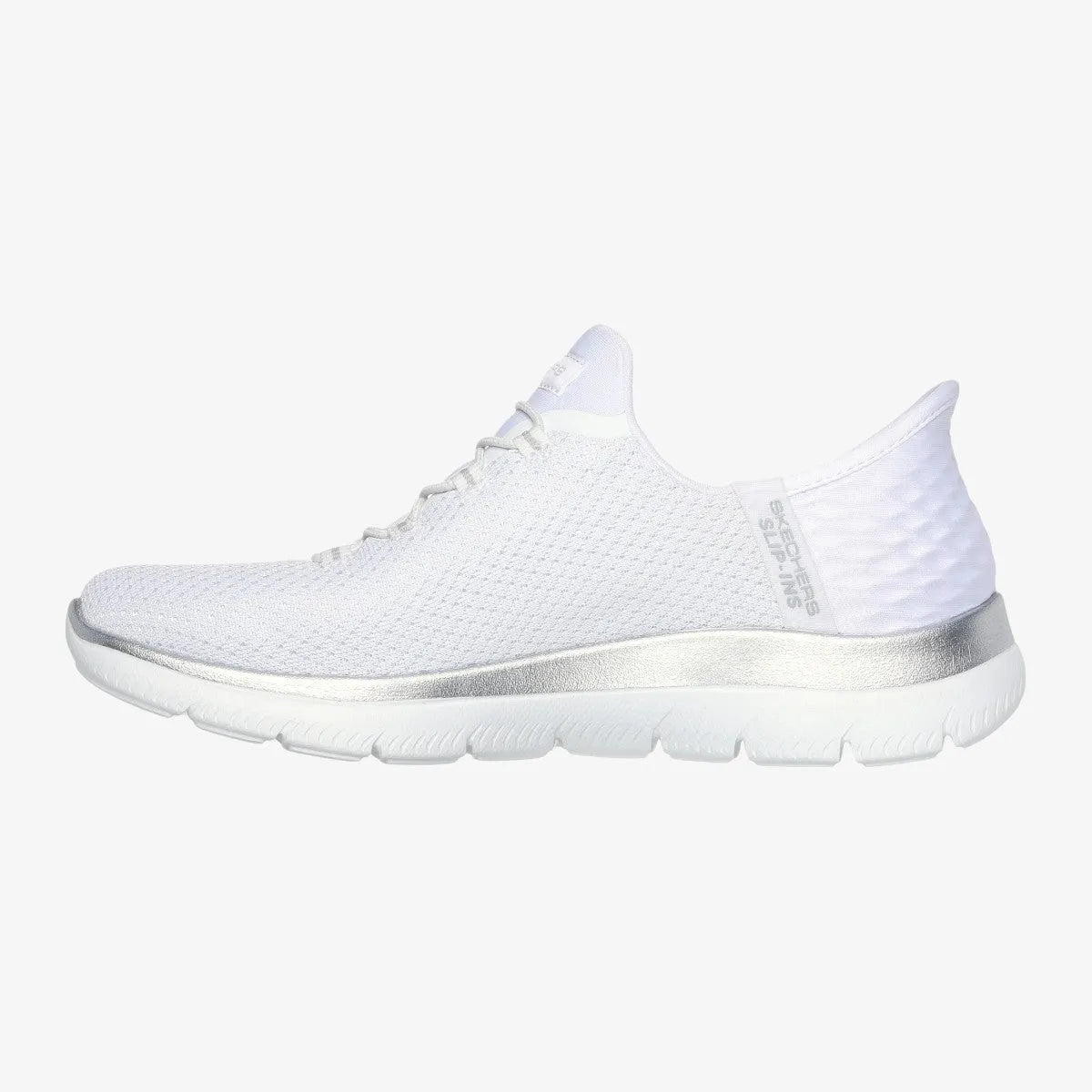 Skechers White Slip-ins Diamond Dream Trainers - Leavys Shoes