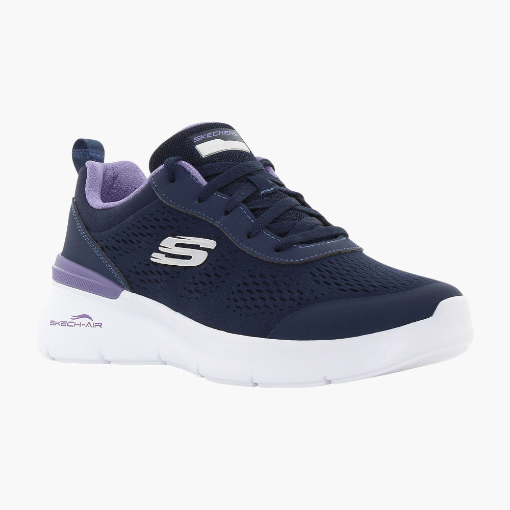 Skechers Skech-Air Navy Sneakers – Vegan & Cushioned Comfort - Leavys Shoes