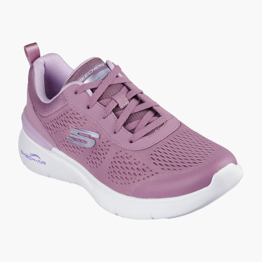 Skechers Mauve Vegan Trainers with Memory Foam - Leavys Shoes