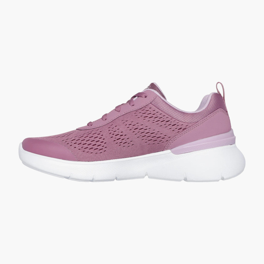 Skechers Mauve Vegan Trainers with Memory Foam - Leavys Shoes
