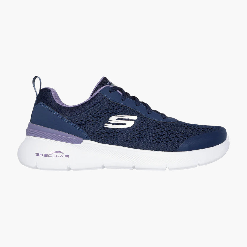Skechers Skech-Air Navy Sneakers – Vegan & Cushioned Comfort - Leavys Shoes