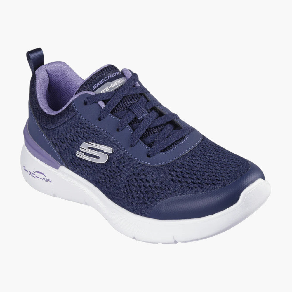 Skechers Skech-Air Navy Sneakers – Vegan & Cushioned Comfort - Leavys Shoes