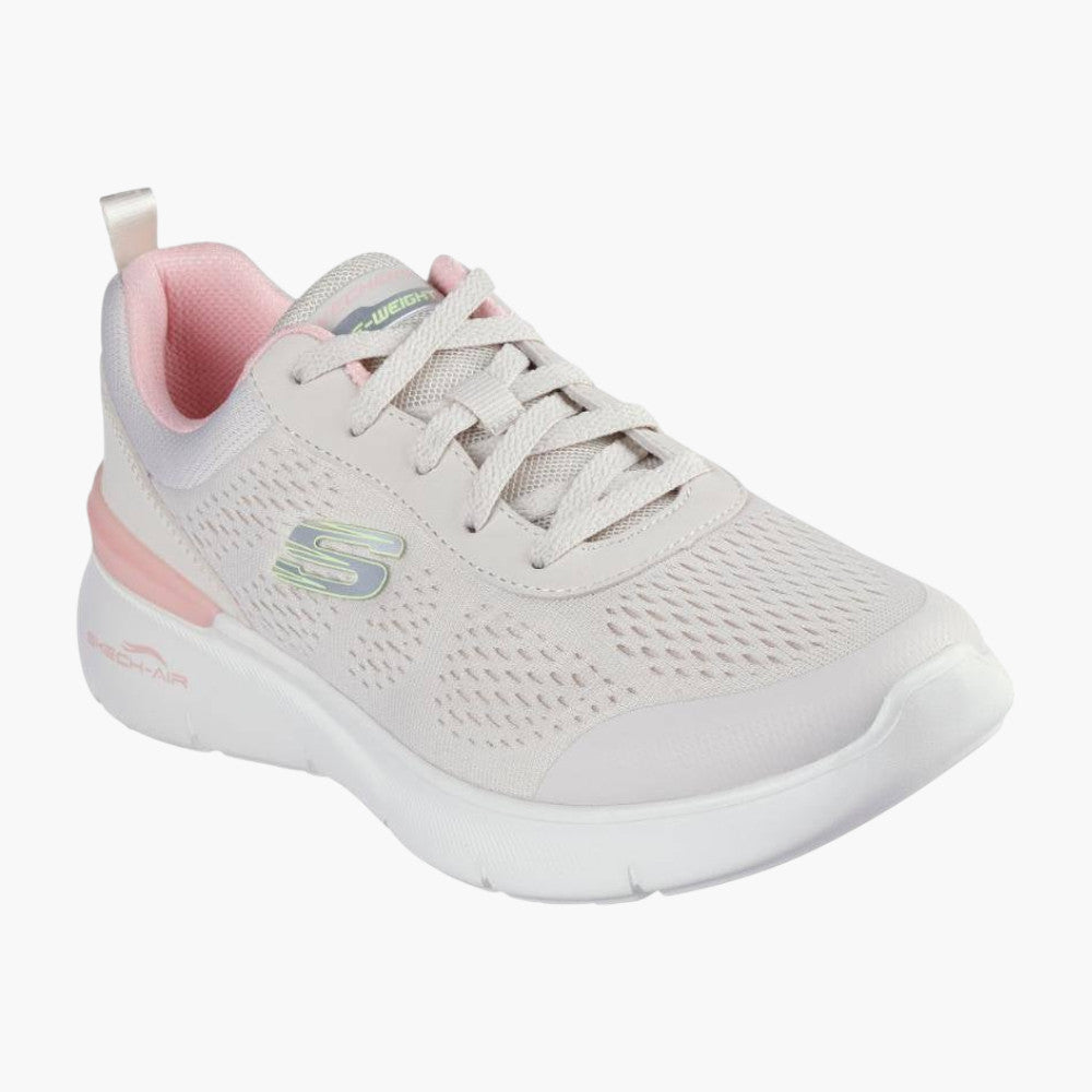 Skechers Pink Vegan Mesh Sneakers with Memory Foam - Leavys Shoes