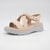 Redz Beige Summer Sandal – Cushioned Comfort with Glam Accents