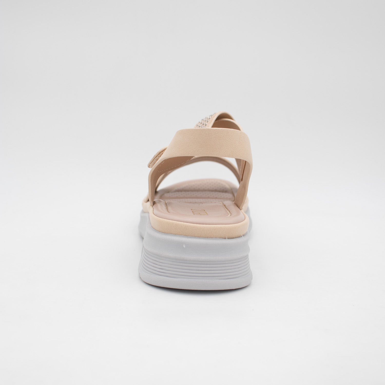 Redz Beige Summer Sandal – Cushioned Comfort with Glam Accents