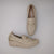 Wonders Beige Leather Wedge Shoes with Laser Cut Detail - Soft Gold Accent Comfort Footwear