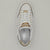 White Trainer with Gold Detailing by Meline