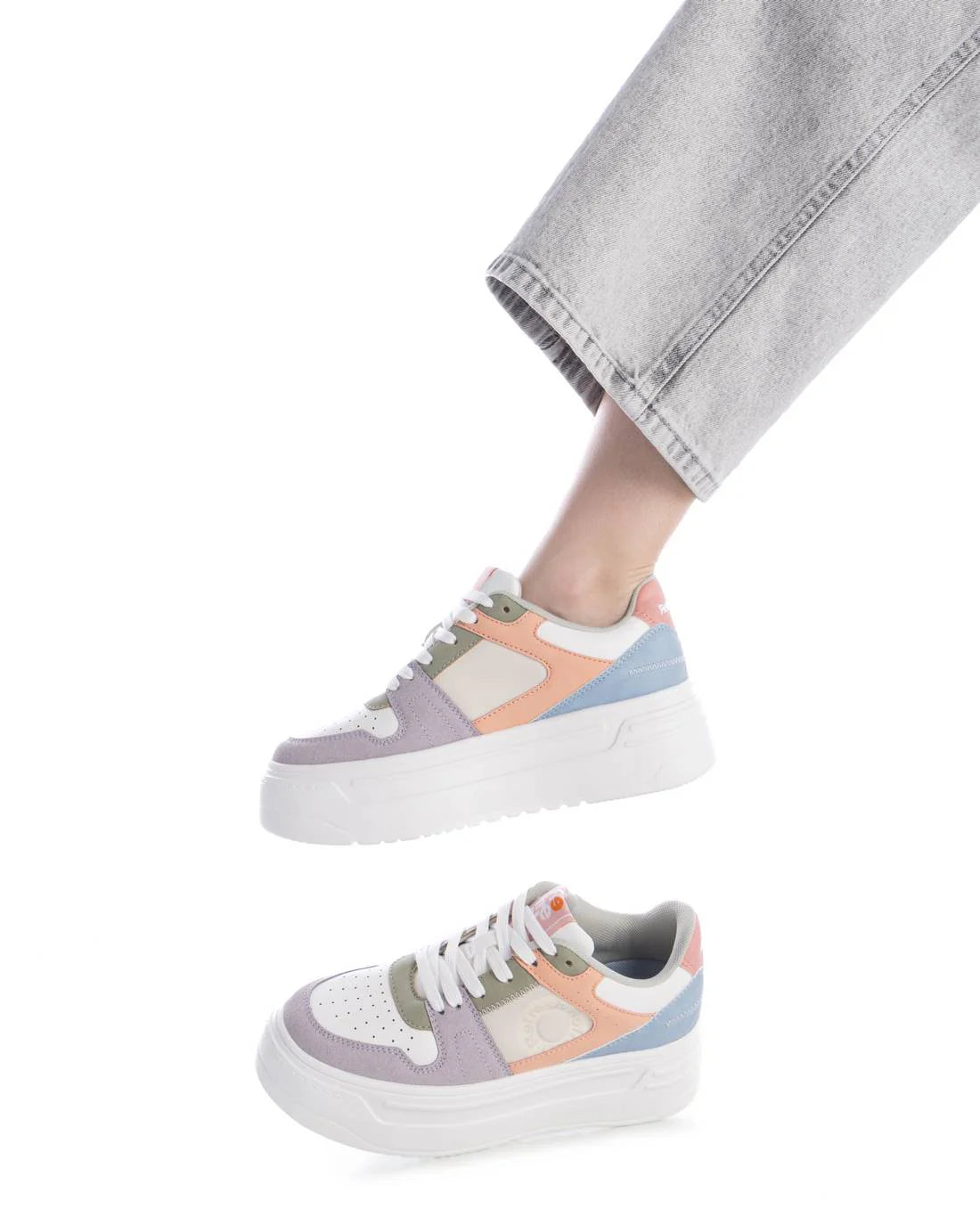 Refresh Lilac Multi-Colour Trainer – Bold, Trendy & Vegan-Friendly - Leavys Shoes